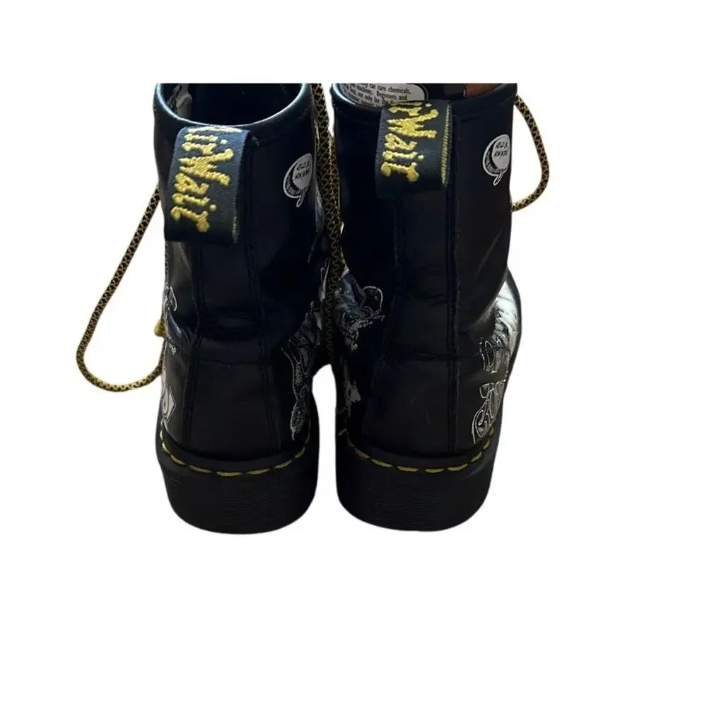 Dr Martens Rick Griffin Boots Black Size M7 W8